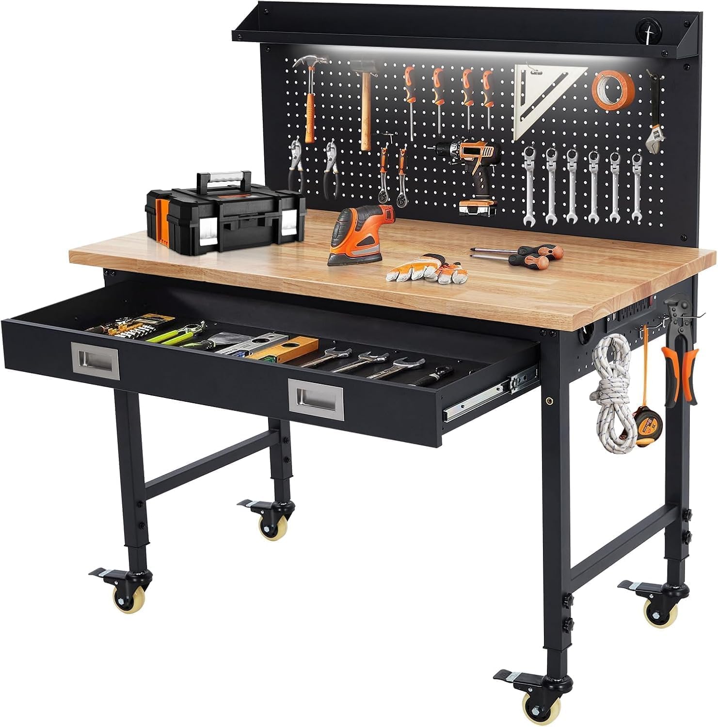Workshop Tools Bench - Tacleekii Banc de travail réglable 48x24