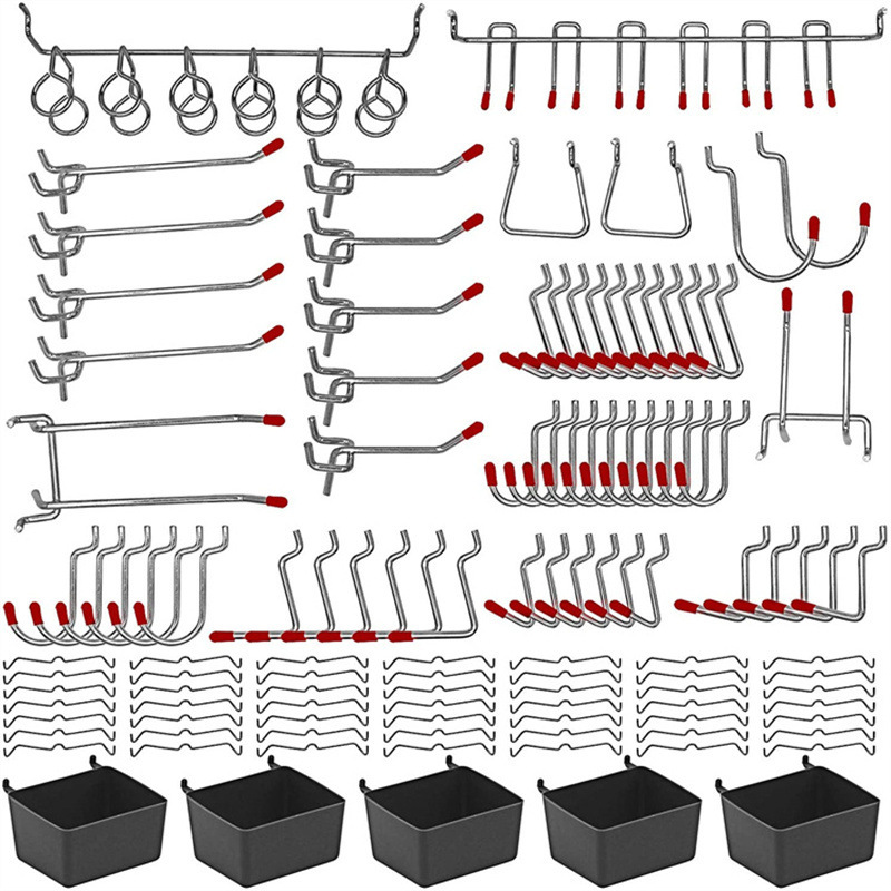 Workshop Tools On Wall - Ensemble de crochets pour panneaux perforés,