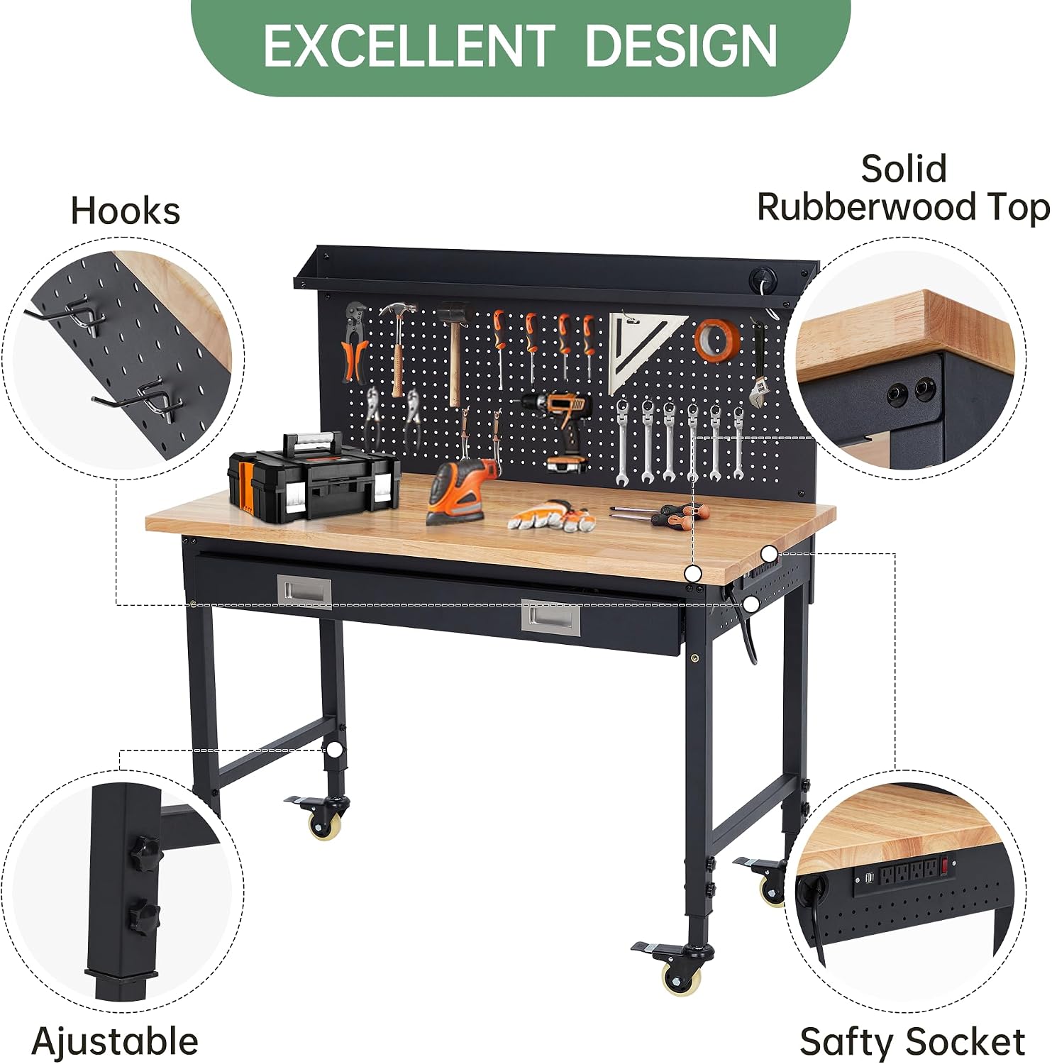 Tacleekii Banc de travail régl - Workshop Tools Bench avis et prix