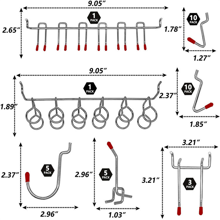 Ensemble de crochets pour pann - Workshop Tools On Wall avis et prix