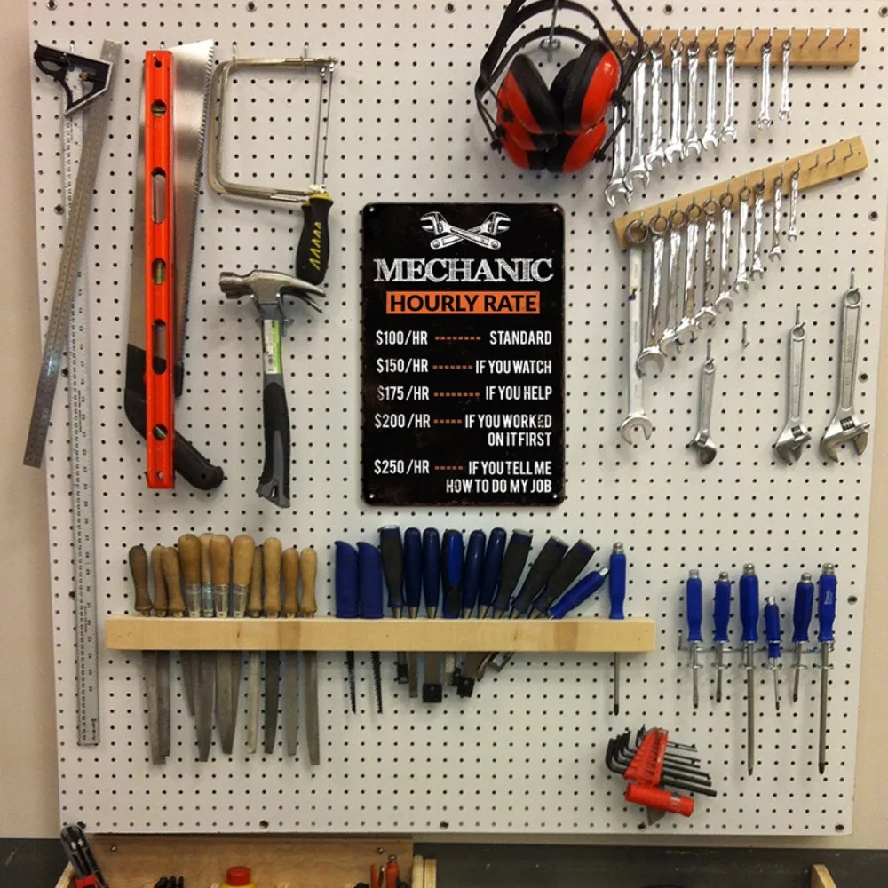 Panneau métallique de taux hor - Workshop Tools Hours avis et prix